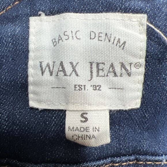 Wax Jeans Paint Splatter Skinny Overalls Blue Womens Size Small - Picture 9 of 16